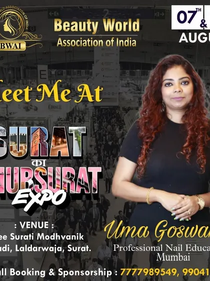 The official poster for my participation in the Surat Ka Khubsurat Expo. These events are a fantastic way to connect with aspiring artists outside of Mumbai.