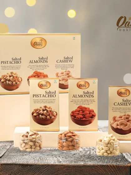 Looking for the perfect savory gift? Our packaged salted nuts, including pistachios, almonds, and cashews, are a premium and healthy choice for any occasion.