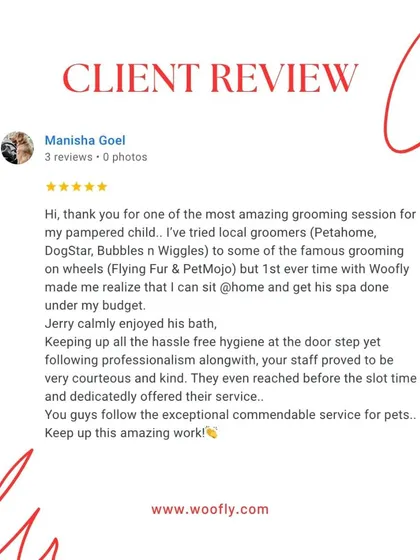 This review from Manisha means so much. I'm proud to offer a service that is not only professional and hygienic but also convenient and budget-friendly compared to other options.