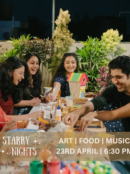 This is what pure joy looks like! Our Starry Nights events are all about laughter, good company, and making something beautiful under the magical evening sky. It's the perfect plan for a chill, relaxed night out with your favorite people.