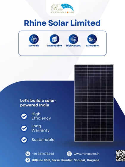 Let's build a solar-powered India. My panels are eco-safe, dependable, high-output, and affordable. With high efficiency and a long warranty, they are a sustainable choice for your future.
