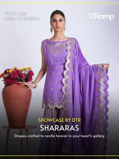 Our collection includes a wide variety of styles, like this beautiful purple sharara set. It's a perfect example of the high-quality, pre-loved ethnic wear we source for occasions where you want to stand out.