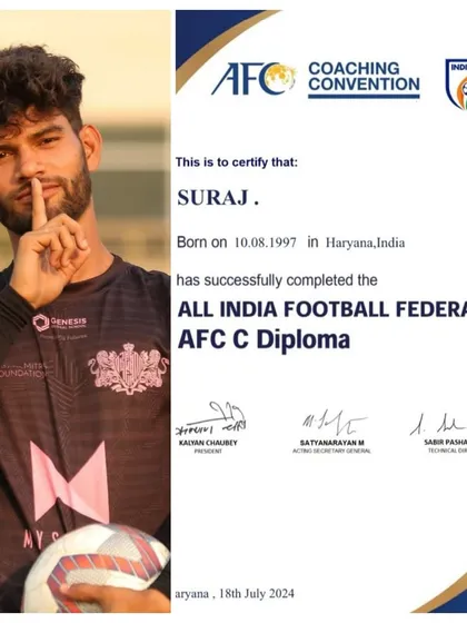 Another achievement for our coaching staff. Suraj Masih has successfully completed his AFC C license.