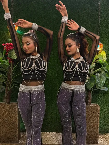 Our dancers striking a pose. The synchronization you see in our performances starts with the discipline and chemistry within our team.
