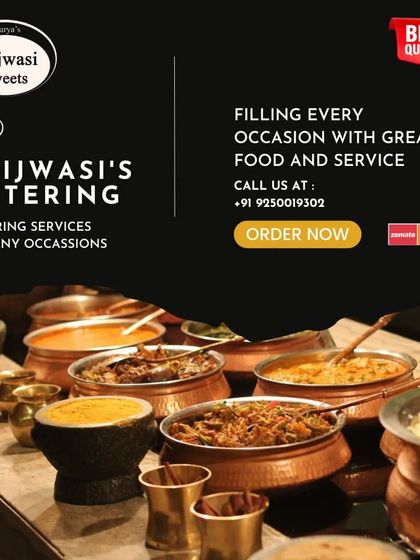 My promise is to fill every occasion with great food and service. This image shows a traditional spread in copper pots, highlighting my commitment to authenticity.