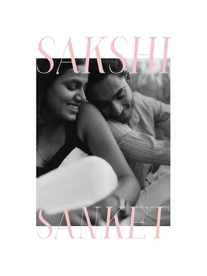 A beautifully framed black and white portrait that feels like a classic magazine cover. The soft focus and tender pose create a romantic and artistic image.