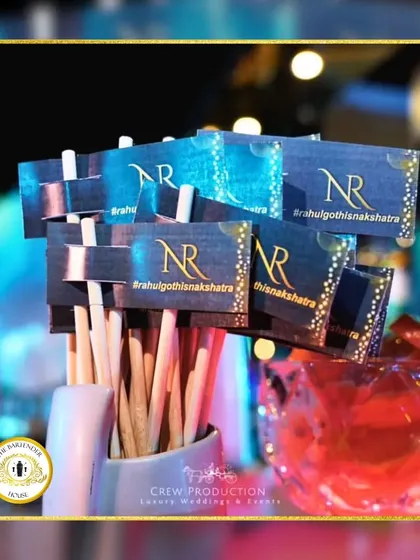 Your love story, stirred into every drink. These custom stirrers feature the couple's initials and wedding hashtag, making for a perfect, personalized keepsake.