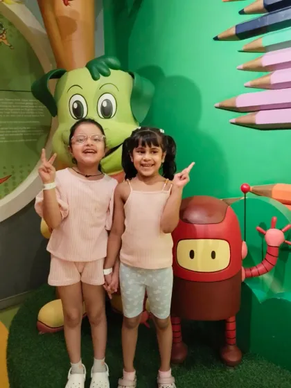 Best friends making memories together. Our play zones are the perfect place for kids to strengthen their bonds through shared adventures.