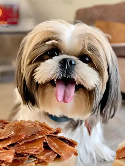 Our air-dried chicken jerky is the perfect royal treat for a Shih Tzu. It's packed with lean protein for strong muscles and has a satisfying crunch that helps keep their teeth clean.