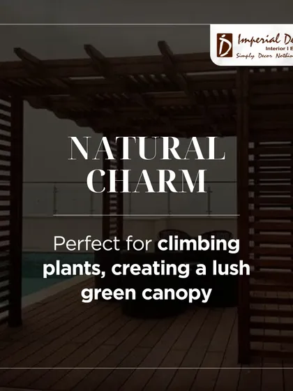The natural charm of a pergola is that it works with nature. The structure is perfect for climbing plants like bougainvillea or jasmine, which can create a lush, green canopy over time.