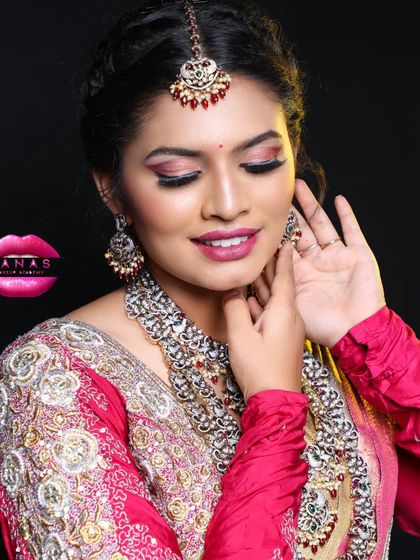 A close-up of the eye makeup and jewellery from my student's portfolio. I am so proud of the professional quality of work my students produce.