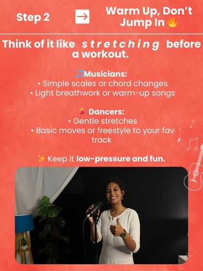 Step 2 of restarting: Warm up, don't just jump in. Think of it like stretching before a workout. Keep it low-pressure and fun.