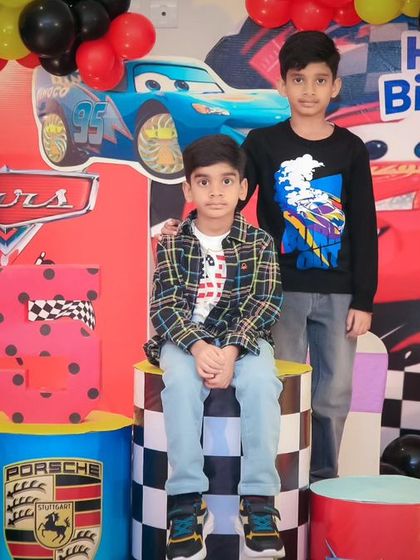 A charming 'Woodland' themed birthday party, with rustic decor, forest animal cutouts, and natural elements, creating a cozy and enchanting setting.