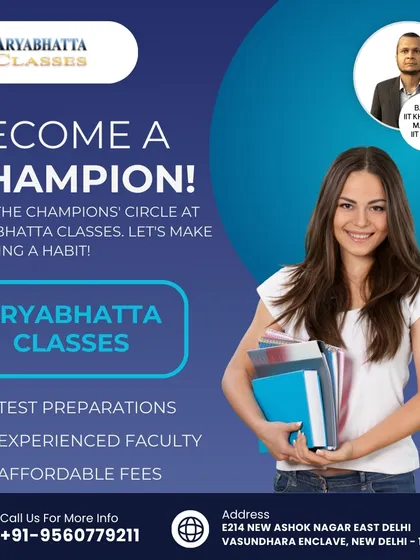 Become a champion by learning from champions. Our experienced faculty, affordable fees, and rigorous test preparations are designed to make winning a habit for you.