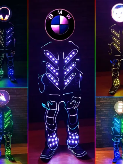 Introducing our 3D Hologram LED Head display. This cutting-edge technology allows us to project any image, from logos like BMW to celebrity faces, creating a truly futuristic and unforgettable experience.