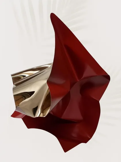 This small sculpture is a perfect example of how the Meteor series can be adapted to different scales, from large walls to intimate tabletops.