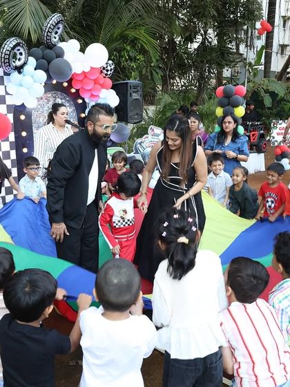 The parachute game is always a favorite! It's a wonderful, inclusive activity that gets all the kids playing together.