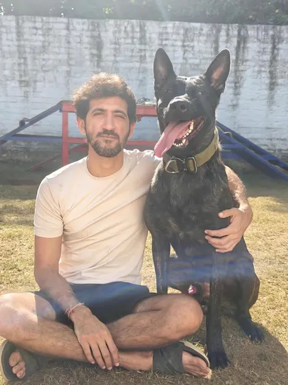 This is me with Solan after he earned his PSA 2 title. It’s more than just a win; it’s a bond forged through trust, respect, and relentless training. This is the partnership we strive for with every dog we produce.
