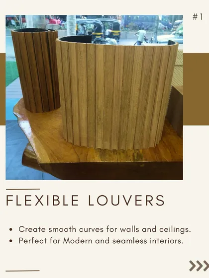 Designing with curves is easy with the right materials. Flexible louvers are perfect for creating smooth, seamless curves on walls and ceilings for a modern interior.