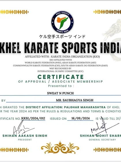 We are proud to be officially affiliated with the Karate India Organization (KIO) and appointed as the head representative for the Palghar District. This ensures our students have a clear and recognized path to compete at state and international levels.