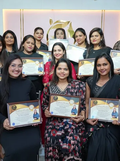 A group of newly certified professionals from our Salon Cosmetology Diploma course. I am so excited for their future in the beauty industry.