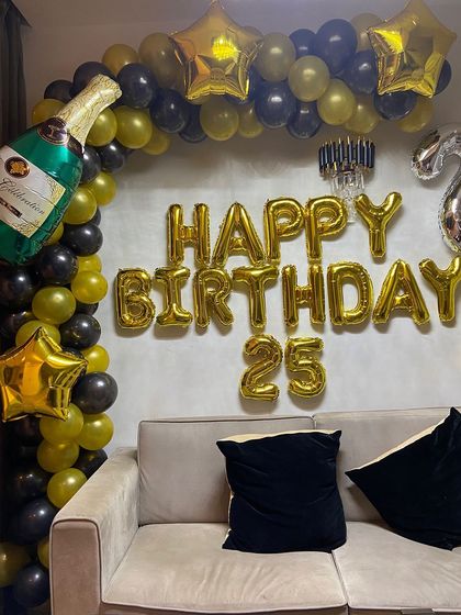 I can add the age in either foil balloons or marquee numbers to any adult birthday setup.