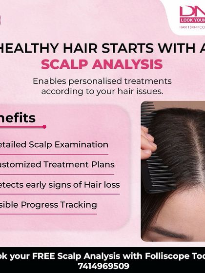 Healthy hair starts with a healthy scalp. A professional scalp analysis is the first step to creating a personalized treatment plan. It helps detect early signs of hair loss and allows us to track your progress accurately.