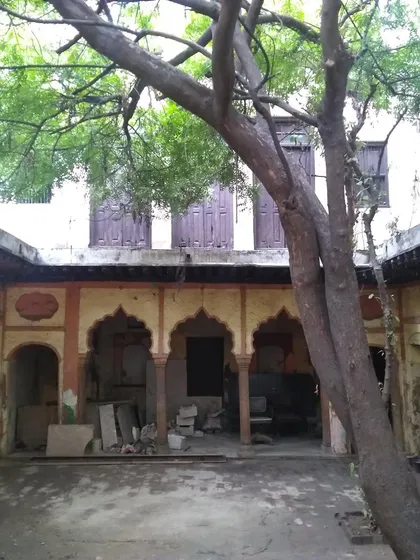 Another 'before' shot of the Kathika courtyard, showing the state of the building prior to our collaborative restoration project with the client.