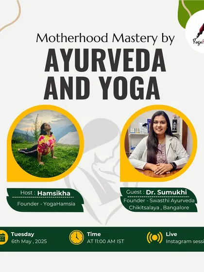 My approach combines the ancient wisdom of both Yoga and Ayurveda. I was honored to host this live session with Dr. Sumukhi to discuss how these two sciences work together to support women through every stage of motherhood, from conception to postpartum recovery.