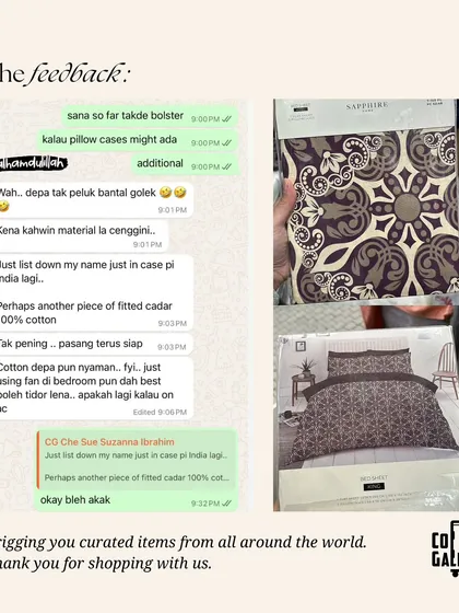 This customer loved the 100% cotton material so much they immediately wanted to be on the list for my next India trip. This kind of feedback means the world to me.