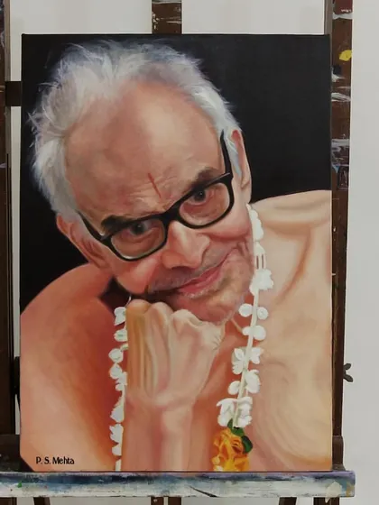 The finished commission of a portrait of an old man, ready to be shipped to its new home in Bangalore. I actually went back and improvised this piece because I wasn't fully satisfied, and I'm much happier with this final version.