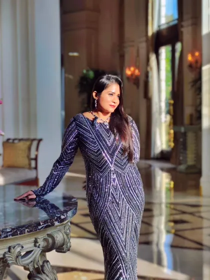 The golden hour at The Leela Palace before the summit began. A beautiful setting for an evening of innovation and connection.