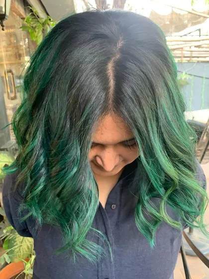 Emerald green for this cuteness. We used bleach to create this vibrant, jewel-toned green that's totally unique.