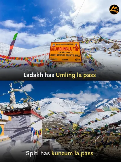 High passes are a key feature of any Himalayan trip. Ladakh boasts the mighty Umling La and Khardung La, while Spiti has the beautiful Kunzum La.