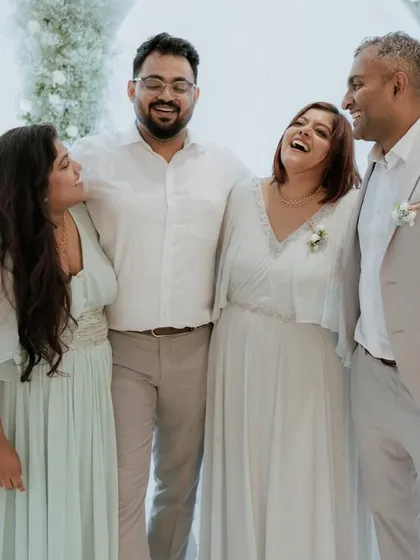 There's nothing better than seeing a whole family shine together. I designed this set of coordinated pastel outfits for a special family event, ensuring everyone felt comfortable, connected, and stylish.