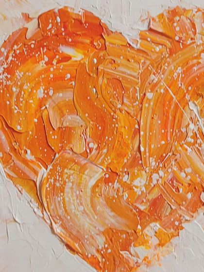 A duplicate of the orange heart texture, part of a series celebrating love for Valentine's Day.