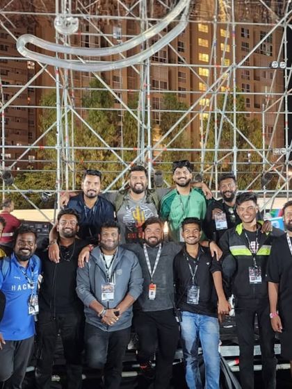 Another shot of our proud team and partners. These moments celebrate the hard work and successful execution of a major festival production.
