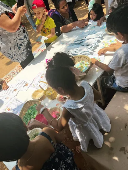 This is a collection of additional photos from my events. They show more of the setups, materials, and happy children in action.