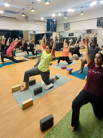 Participants in our Progressive Ashtanga Vinyasa workshop, learning to build their practice with individualized alignment. Our offline workshops create a powerful group energy for learning.