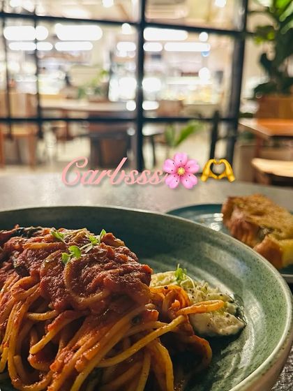 Carbs. A delicious plate of spaghetti that brought me joy.