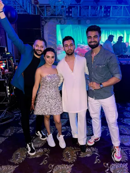 A great night celebrating with the happy couple and friends, including actor Abhimanyu Dassani. It's always a pleasure to be part of such star-studded and joyous occasions.