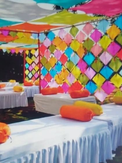 Shanaya Decorations - All-Inclusive Ceremony Packages (Haldi & Mehendi) Outdoor & Terrace Celebrations photo 7