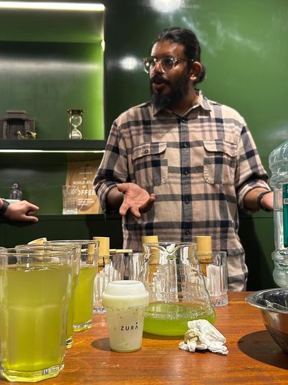 Our co-founder Binny Varghese explaining the science of water for brewing. These sessions are interactive and packed with practical information.