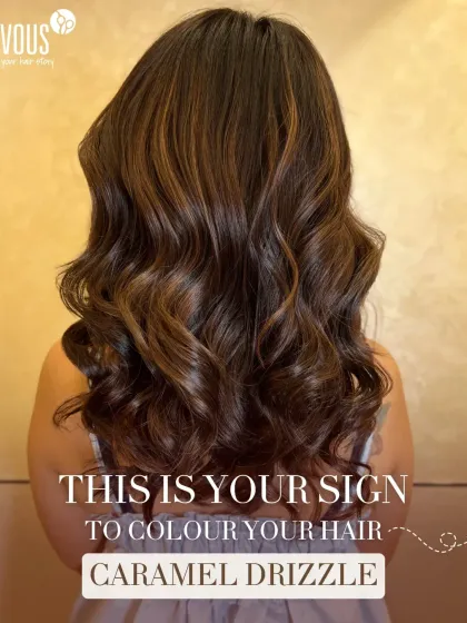 This is the power of a perfectly executed hair colour. This 'Caramel Drizzle' look was created by carefully placing highlights to add dimension and warmth, resulting in a rich, glossy finish that looks healthy and vibrant.