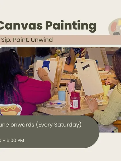 Join one of my weekend canvas painting sessions. It is the perfect way to relax after a long week and dive into a world of color.