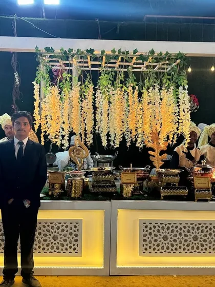 An elegant buffet setup for a large wedding celebration. I focus on creating a presentation that is as impressive as the food itself, ensuring a premium experience for your guests.
