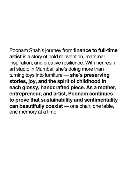 This article sums up my journey from finance to a full-time artist, driven by maternal inspiration. It highlights how my work is about more than just furniture; it's about preserving stories, joy, and the spirit of childhood in each handcrafted piece.