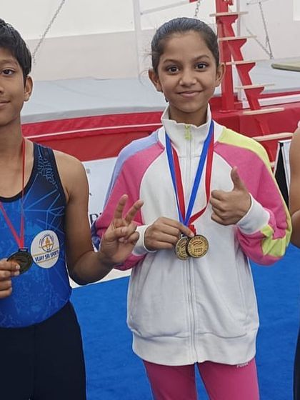 Our CBSE National Games champions. All five individual medals for Noida were won by our academy's players.