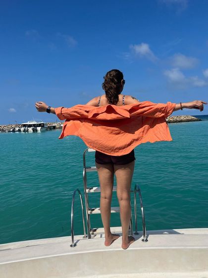 Feeling free and open-hearted, ready to embrace whatever the ocean has in store for us.