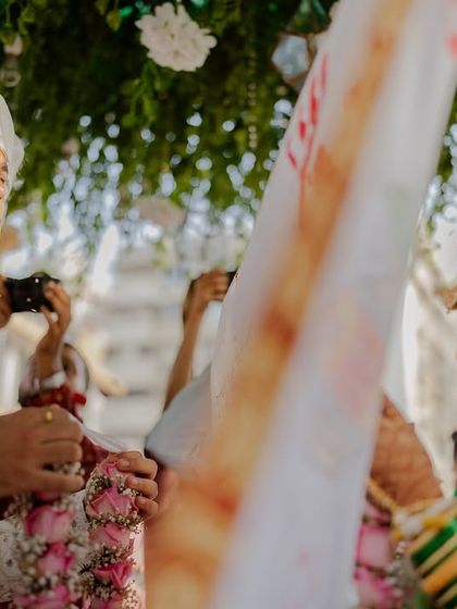 The groom's loving gaze as he sees his bride during the ceremony.
